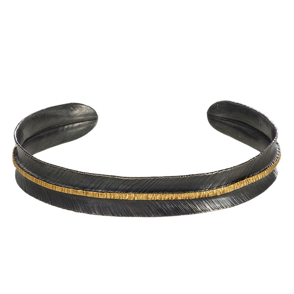 Feather Cuff with Gold Vein | Rhus Typhina 