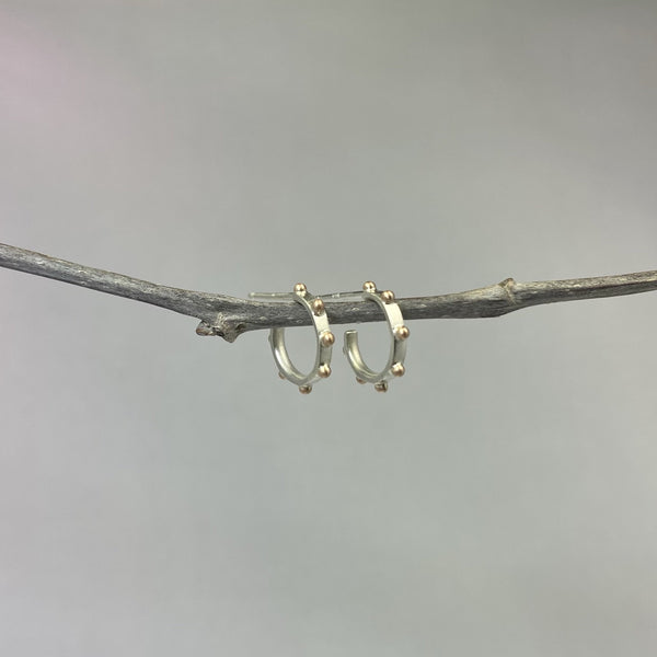 Tiny dot hoop earrings